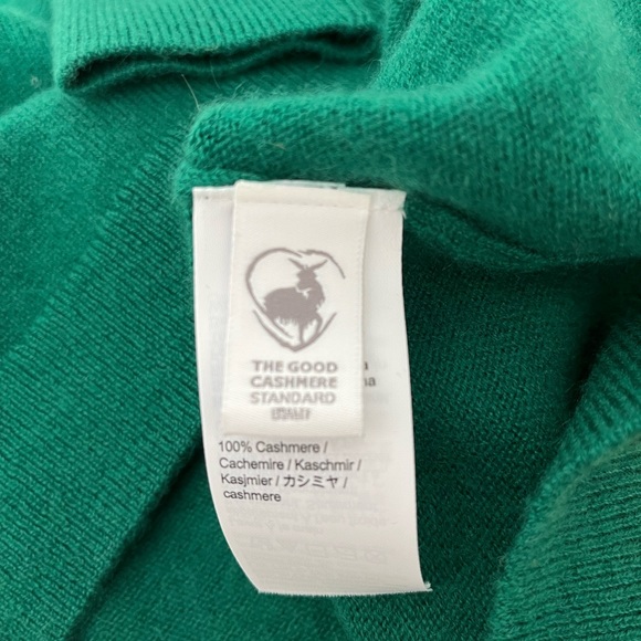 J Crew 100% Cashmere Oversized Boyfriend V-Neck Sweater Emerald Green - Picture 9 of 10